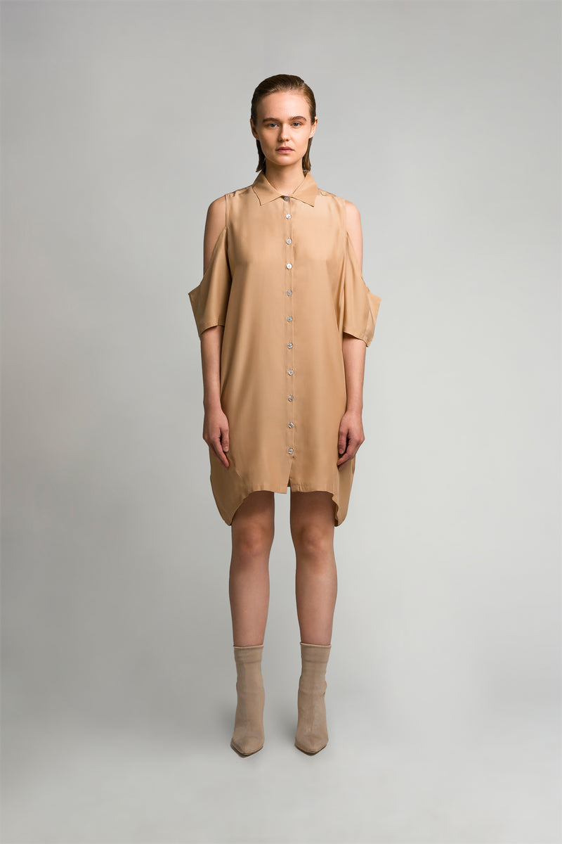 Gold shirt sale dress zara